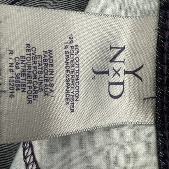 NYDJ Not Your Daughters Jeans Womens 6 Dark Wash Embellished Rhinestone Straight - Picture 11 of 16